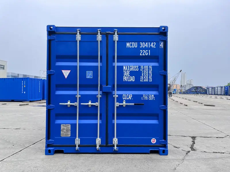 20 Fuß Standardcontainer blau