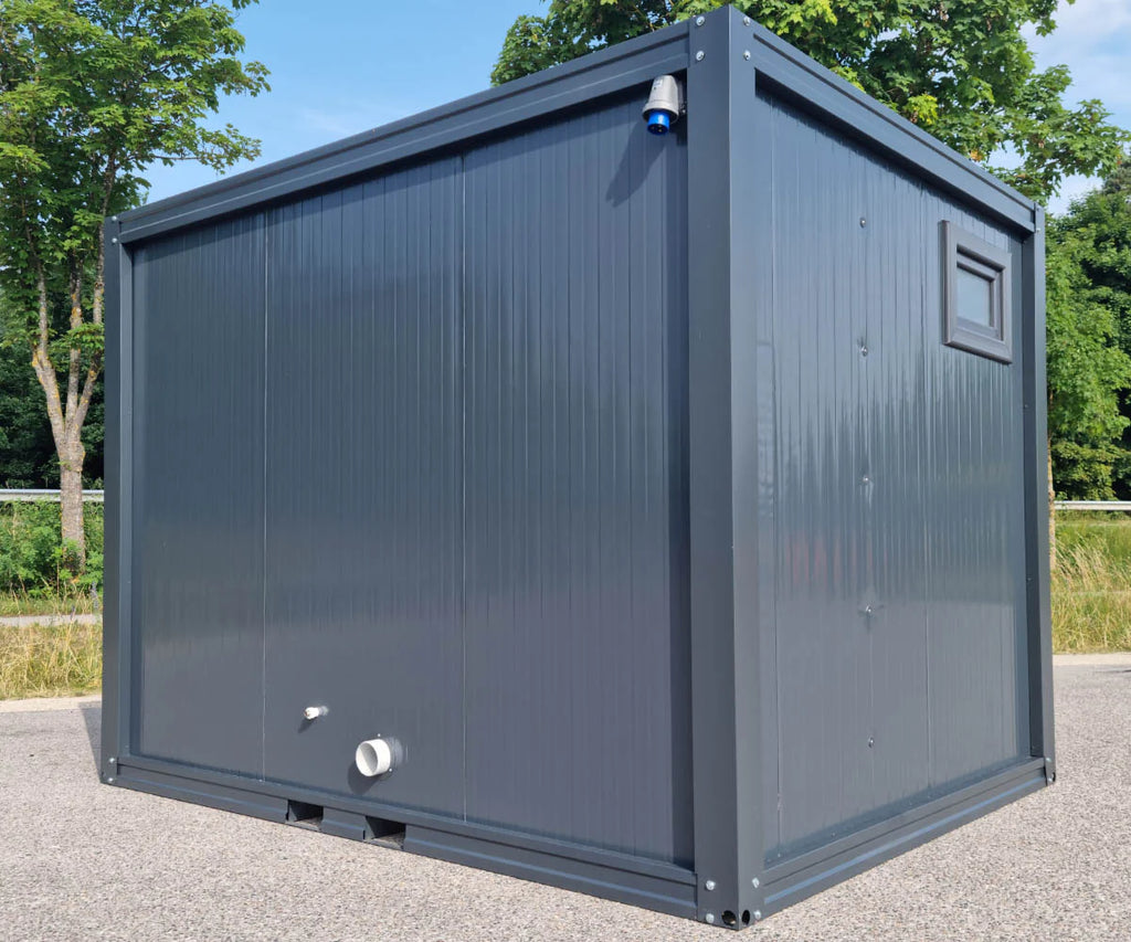 3 m PREMIUM Toilettencontainer – Doppelkabine für Damen und Herren